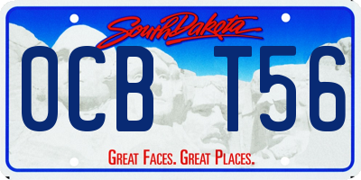 SD license plate 0CBT56