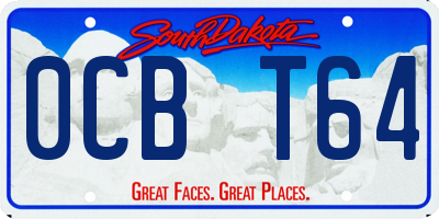 SD license plate 0CBT64