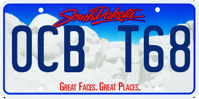 SD license plate 0CBT68