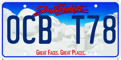 SD license plate 0CBT78