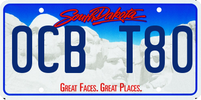 SD license plate 0CBT80