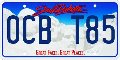SD license plate 0CBT85