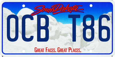 SD license plate 0CBT86