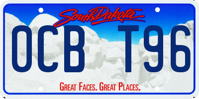 SD license plate 0CBT96