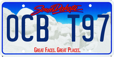 SD license plate 0CBT97