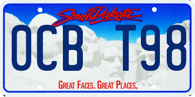 SD license plate 0CBT98