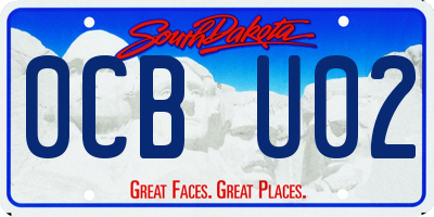 SD license plate 0CBU02