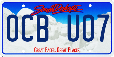 SD license plate 0CBU07