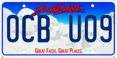 SD license plate 0CBU09