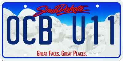 SD license plate 0CBU11