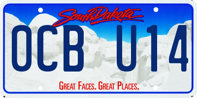 SD license plate 0CBU14