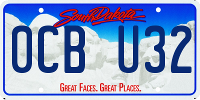SD license plate 0CBU32