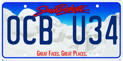 SD license plate 0CBU34