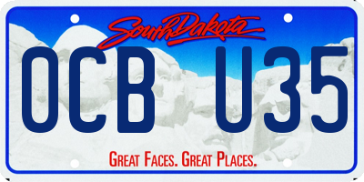SD license plate 0CBU35