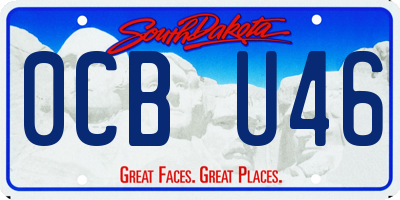 SD license plate 0CBU46