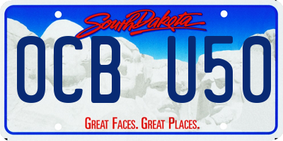 SD license plate 0CBU50