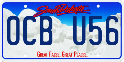 SD license plate 0CBU56