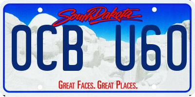 SD license plate 0CBU60