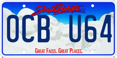 SD license plate 0CBU64