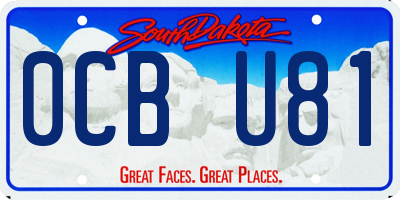 SD license plate 0CBU81