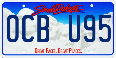 SD license plate 0CBU95
