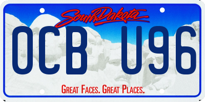 SD license plate 0CBU96