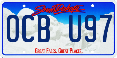 SD license plate 0CBU97