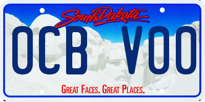 SD license plate 0CBV00
