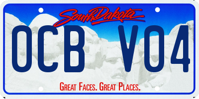 SD license plate 0CBV04