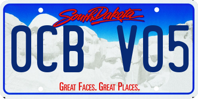 SD license plate 0CBV05