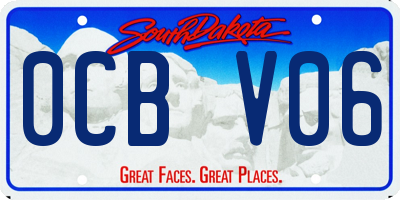 SD license plate 0CBV06