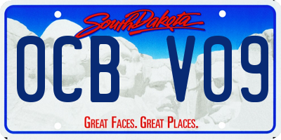 SD license plate 0CBV09