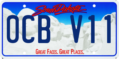 SD license plate 0CBV11
