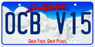 SD license plate 0CBV15