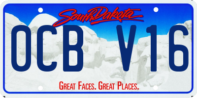 SD license plate 0CBV16