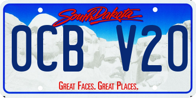 SD license plate 0CBV20