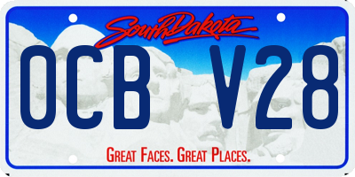 SD license plate 0CBV28