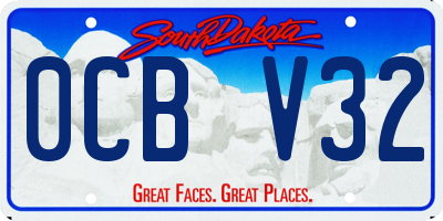 SD license plate 0CBV32