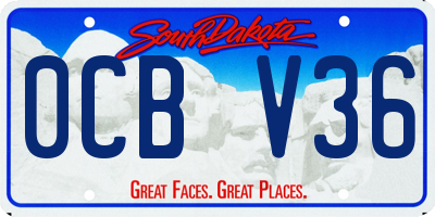 SD license plate 0CBV36