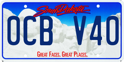 SD license plate 0CBV40