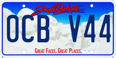 SD license plate 0CBV44