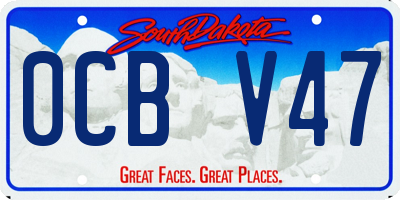 SD license plate 0CBV47