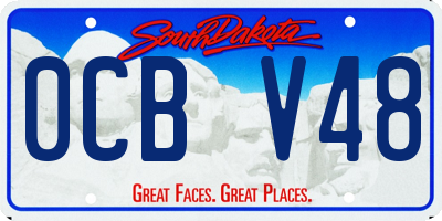 SD license plate 0CBV48