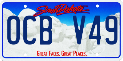 SD license plate 0CBV49