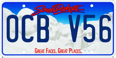 SD license plate 0CBV56