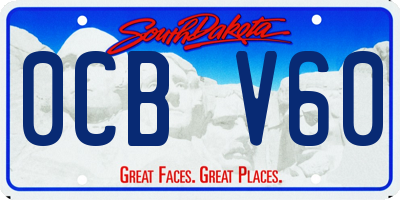 SD license plate 0CBV60