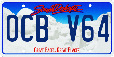SD license plate 0CBV64