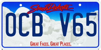 SD license plate 0CBV65