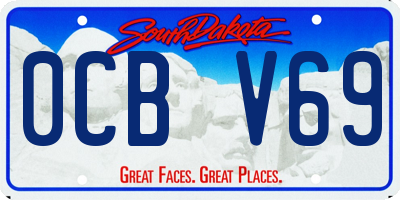 SD license plate 0CBV69