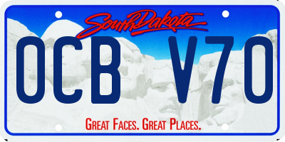SD license plate 0CBV70